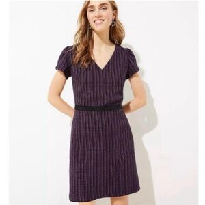 Loft Boucle Flare Dress NWT